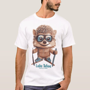 Cute Hedgehog Lake Tahoe Ski T-Shirt