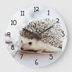 Cute Hedgehog Large Clock