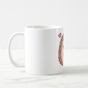 Cute Hedgehog Munching On Beetle Funny Coffee Mug