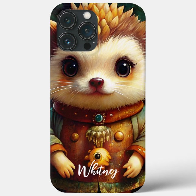 Cute Hedgehog Name Case-Mate iPhone Case (Back)