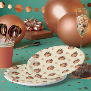 Cute Hedgehog Paper Plate