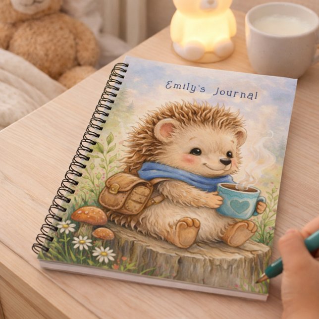 Cute Hedgehog Personalized Kids Journal (Creator Uploaded)