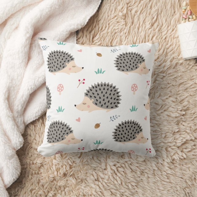 cute Hedgehog printed Cushion (Blanket)
