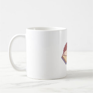 Cute Hedgehog Reading A Book Coffee Mug