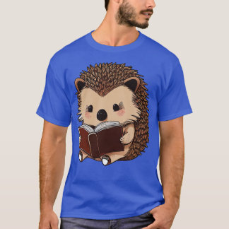 Cute hedgehog reading T-Shirt