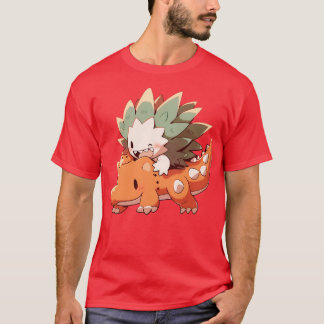 Cute hedgehog riding dino 1 T-Shirt