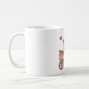Cute Hedgehog Riding On Bicycle Coffee Mug