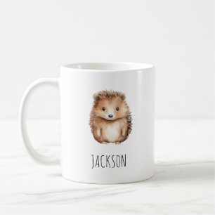 Cute Hedgehog! Simple monogram Coffee Mug