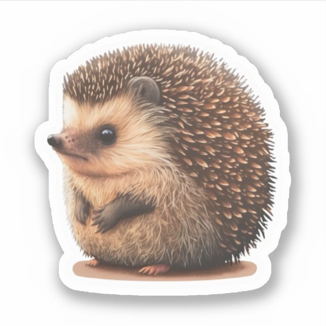 Cute Hedgehog Sticker (Front)