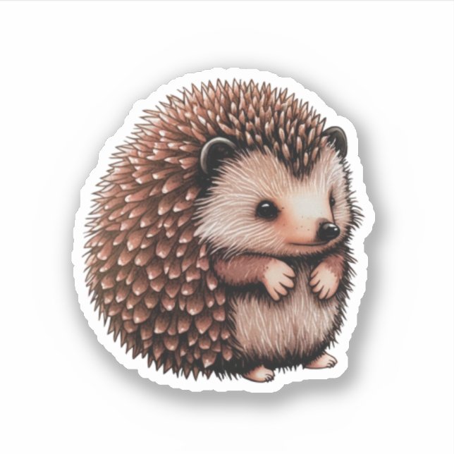 Cute Hedgehog Sticker (Front)