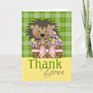 Cute Hedgehog, Thank You Card