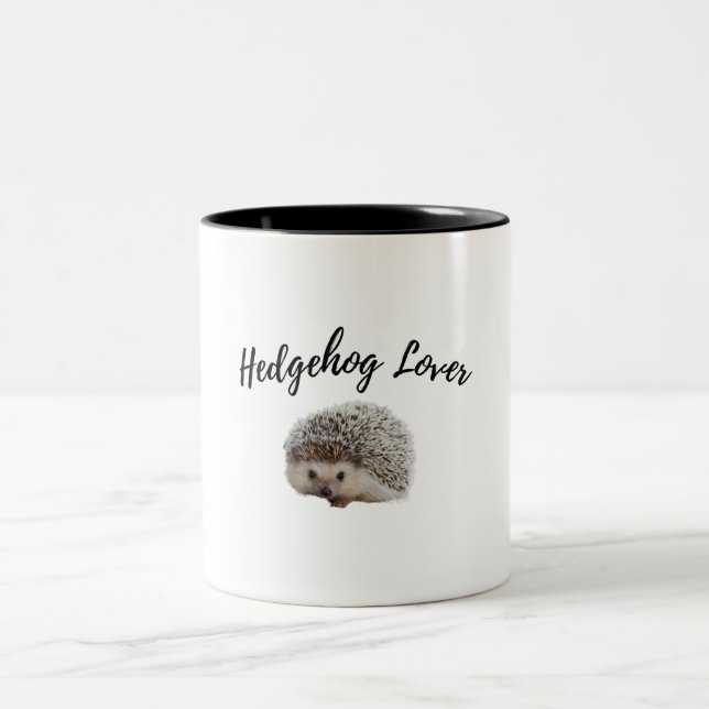 Cute Hedgehog Two-Tone Coffee Mug (Center)