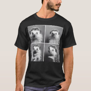 Cute Hedgehog Wildlife Photography -s - Black - T-Shirt