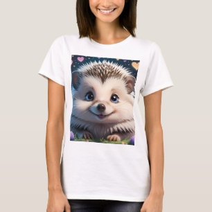 Cute Hedgehog with big blue eyes T-Shirt
