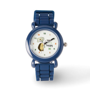 Cute hedgehog with flower watch