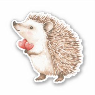 Cute Hedgehog with Hearts