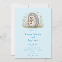 Cute Hedgehog with Lantern Easter