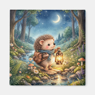 Cute Hedgehog With Lantern Fridge Magnet