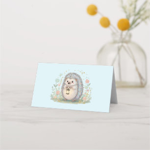 Cute Hedgehog with Lantern Place Card