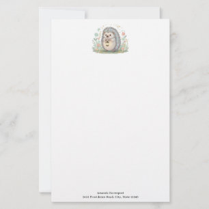 Cute Hedgehog with Lantern Stationery