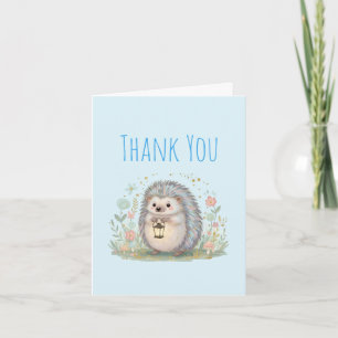 Cute Hedgehog with Lantern Thank You Card