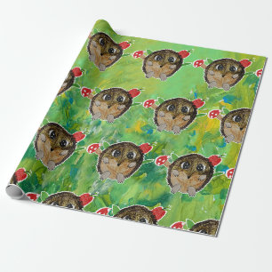 Cute Hedgehog Wrapping Paper