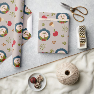 Cute Hedgehog  Wrapping Paper