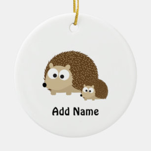Cute Hedgehogs Ceramic Tree Decoration