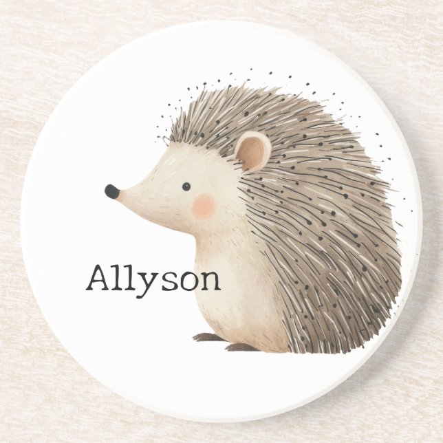 Cute Hedgehogs Coaster (Front)