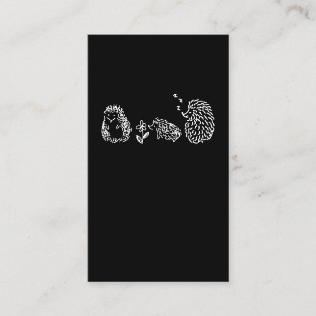 Cute Hedgehogs Family Sleeping Pet Business Card (Front)