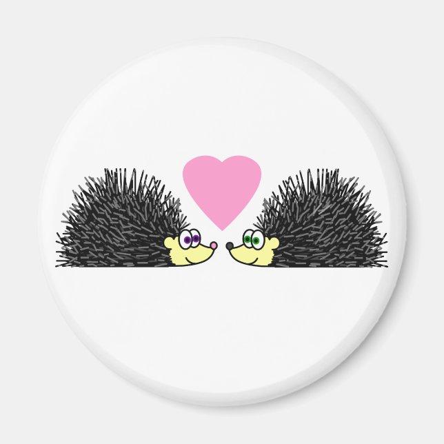 Cute Hedgehogs In Love Magnet (Front)