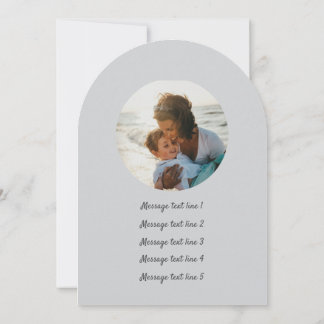 Cute Hedgehogs Mum custom photo & message Arched  Invitation