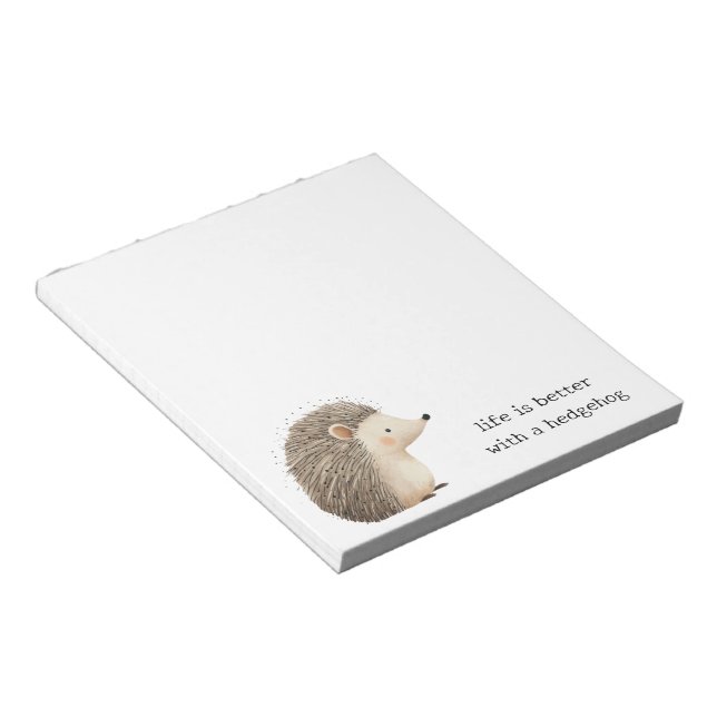 Cute Hedgehogs Notepad (Angled)
