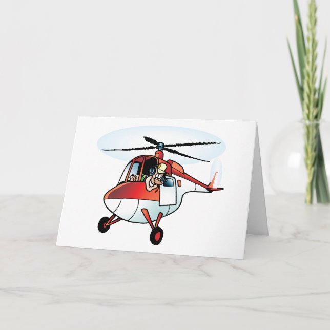Cute Helicopter Card (Front)