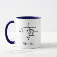 Cute Helicopter Pilot Retirement Gift Personalised