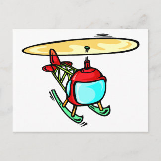 Cute Helicopter Postcard