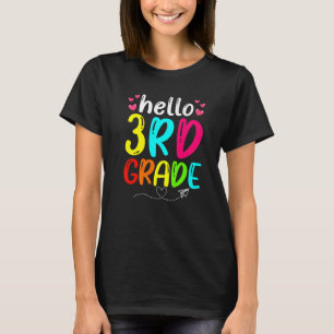 Cute Hello 3rd Grade Back To School First Day Of S T-Shirt