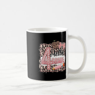 Cute Hello 4th Grade Pink Leopard Back To School G Coffee Mug