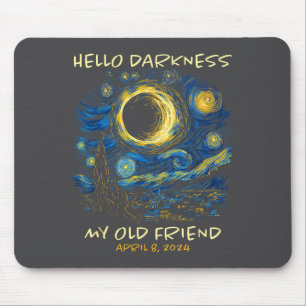 Cute Hello Darkness Van Gogh Solar Mouse Pad
