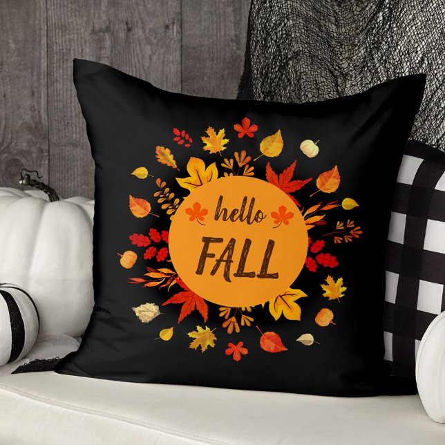 Cute Hello Fall Cushion (Cute Hello Fall Throw Pillow)