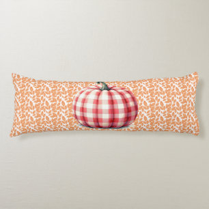 Cute hello fall plaid pumpkin body cushion