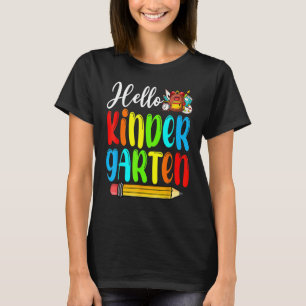Cute Hello Kindergarten Back To School First Day O T-Shirt