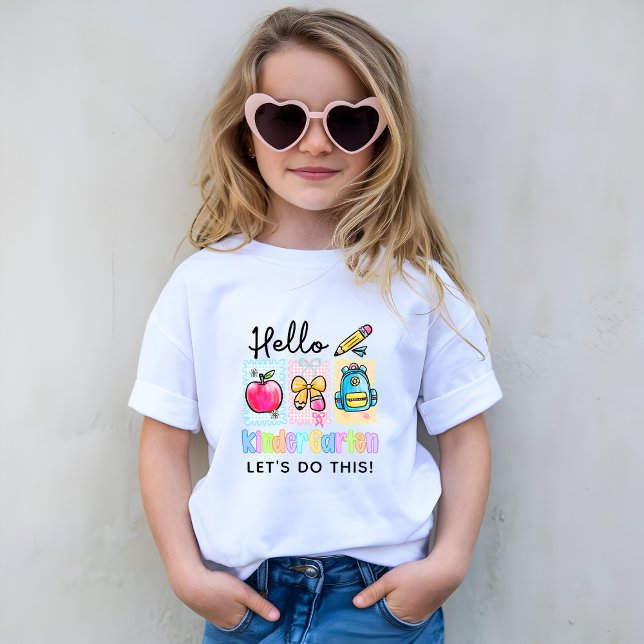 Cute Hello Kindergarten Preppy T-Shirt (Creator Uploaded)