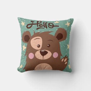 Cute Hello Little Bear Cushion