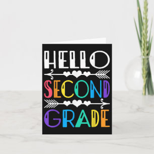 Cute Hello Second Grade Back To School First Day O Card
