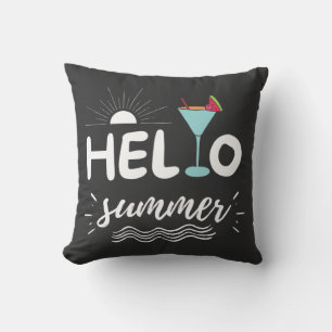 Cute Hello Summer Beach Cushion