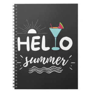 Cute Hello Summer Beach Notebook