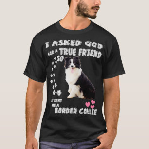 Cute Herding Dog Mum Dad Lover Costume, Lilac Bord T-Shirt