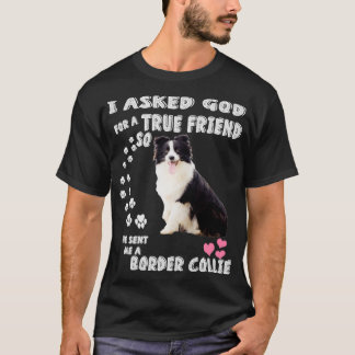 Cute Herding Dog Mum Dad Lover Costume, Lilac Bord T-Shirt