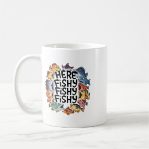 Cute Here-fishing Funny Fishing Lover Kids Toddler Coffee Mug